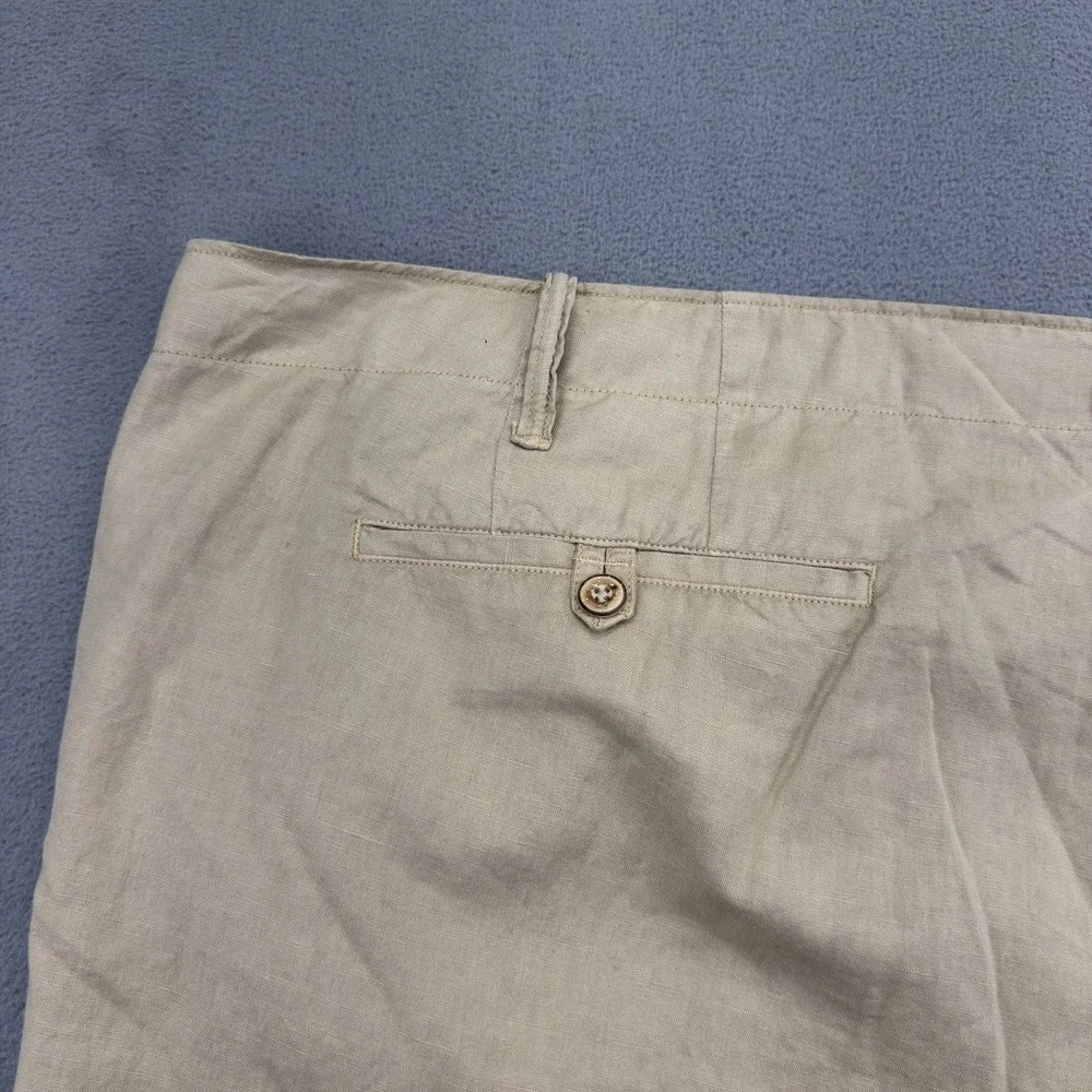 Polo Ralph Lauren Linen Blend Shorts Mens 56B RL Naval Tailors Khaki Brown 9